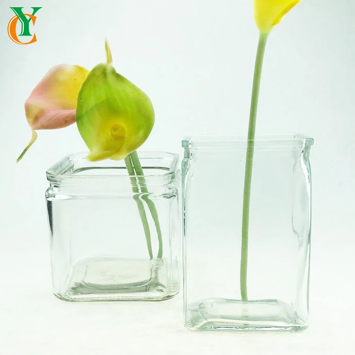1350ml 850ml natural crystal glass vase tabletop vase and glass jar 50OZ 30OZ