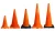 18 inch 450mm Full Orange Pylon Traffic Cones for Roadway Safety