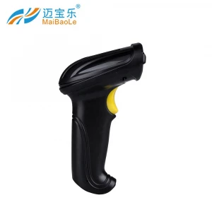 1d wireless barcode scanner with base / barcode reader for supermarket