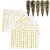 Import 1pcs Bronzing Gold 3D Nail Sticker Decals Geometry Blooming Flower Tree Leaf Adhesive Slider Tip Manicure Decoration from China