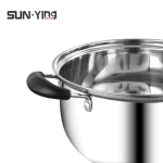 2 Layer Korean  Soup & Stock Pot Stainless Steel 201 Cookware 22 CM Cooking Pot Dim Sum Steamer Pot with Bakelite Handle Kitchen