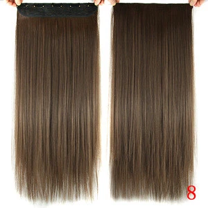 20 Colors Straight Clip-in Hair Extensions Blonde Synthetic Clip in Hair Extension for Women