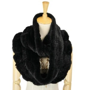 2018 New Design Knitted Ruffle Mink Fur Scarf ,Import Scarf