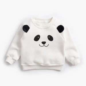 2018 winter thick animal pattern fleece sweatshirt baby cute tops outdoor coutfit