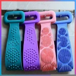 2020 Bath Shower Silicone Body Brush,Bath Belt Exfoliating Body Brush Belt Wash,Washing Towel Scrub Sponges wholesale