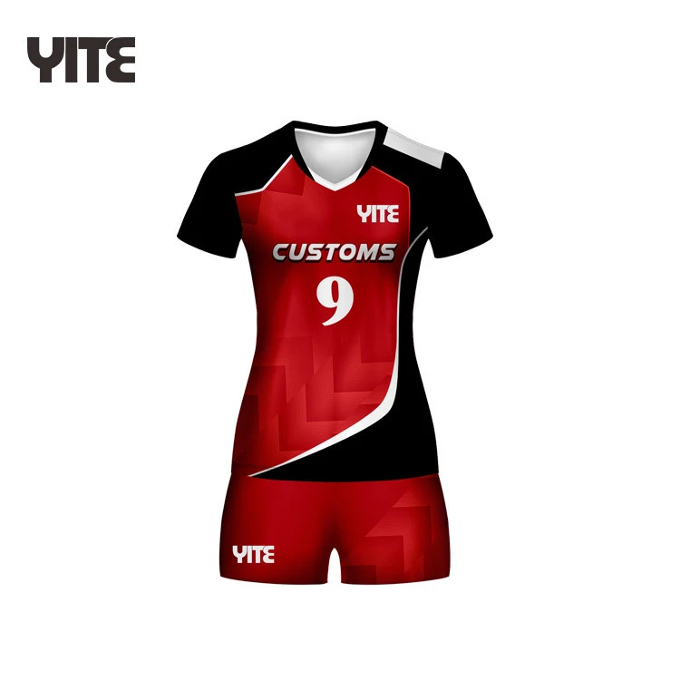 2020  Customized Quick Dry  Sports Team Uniform Designs Women Volleyball Jersey Wear Volleyball Jersey Uniform