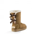 2020 designer boots Australia women girl classic snow boots bow tie ankle short bow fur boot for winter black Chestnut fashion