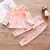 Import 2020 fashion designed Splash ink boutique infant baby set O-neck Pure color knitted pit strip suit little baby child  pajamas from China