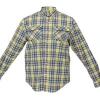 2020 Fashion Fishing shirt plaid cotton/poly fabric check fabric with mesh outdoor guide shirt