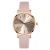 Import 2020  Interchangeable Flower Bezel Blush rose gold Sunray a dual-use Pink Leather Strap Quartz Watch for girls from China