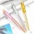 Import 2020 luxury rose gold fat tube DIY floating pen sequin liquid glitter gift ball pen with custom logo from China