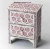 Import 2020 New Product Bone Inlay Bedside Table Cabinet Bedside Bone Inlay nightstand Blue End Table Living room Furniture from India from India