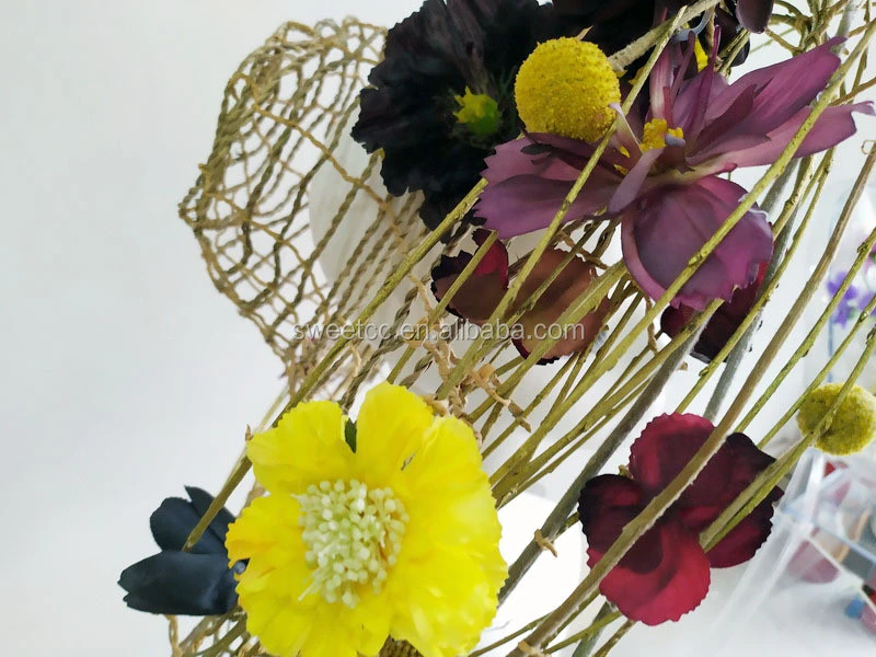2020 New product Customizable floral arrangement flower hat set for apparel fashion