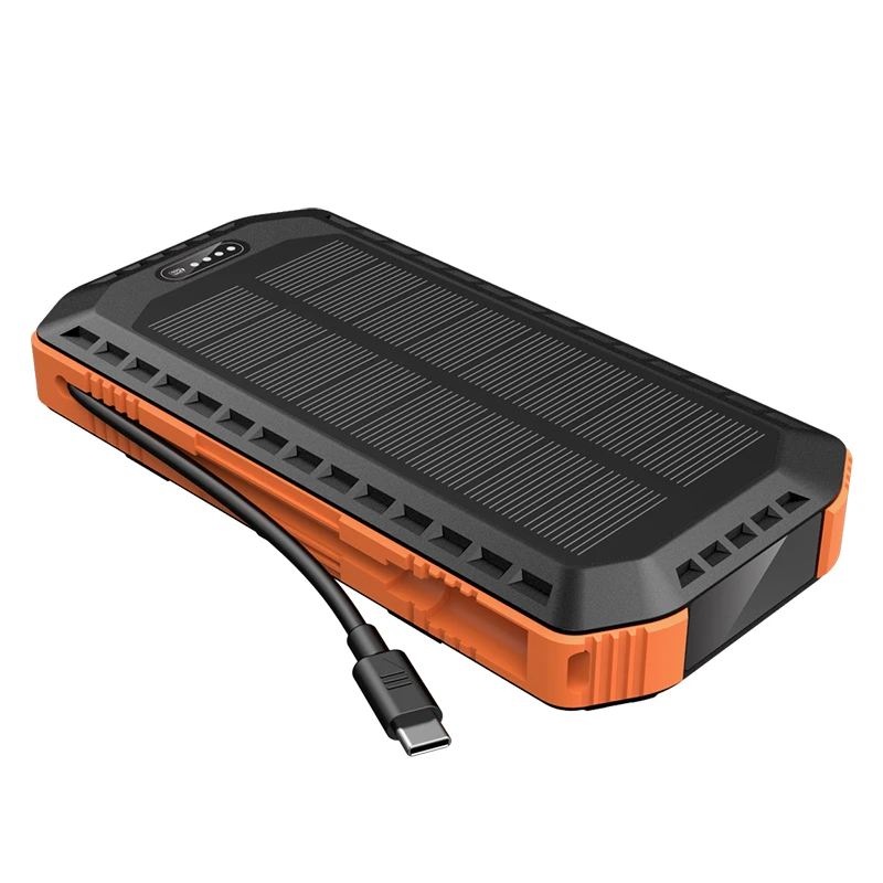 2020 Waterproof IP66 solar charger power bank 20000mAh Dual USB portable solar panel power bank smartphone charger