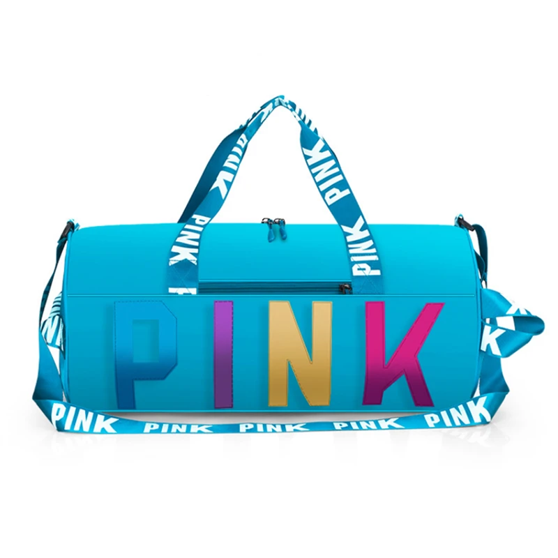 2021 Custom Fashion girl Outdoor Activities travel bags luggage pink tote beach pink gym sports yoga duffle bag for women