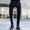 2021 Hip Hop Night Running Mens Casual Trousers Fitness Stacked Reflective Jogger Track Pants With Pockets
