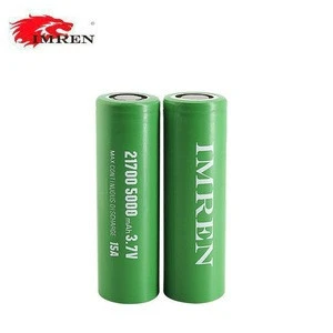3.7V 21700 Batteries 5000mAh Rechargeable Li-ion Cell for Flashlight Flat  Top Battery