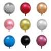 22 inch 4D balloon Round pearlescent color series carnival aluminum film foil balloon wholesale