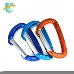 22kn wholesale CE ANSI UIAA certificated custom logo/packaging rock climbing safety tool rope solid gate carabiner hook