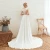 Import 23347 Ready to Ship Cheap Chiffon Lace A-line Beach Wedding Dress with Slit from China