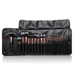 24pcs Professional Makeup Brush Bag Women Fashion Rolling Cosmetic Brush Case Belt Pouch Holder