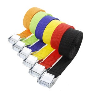 25/38/50mm*3/5m Car Luggage Bag Cargo Lashing Strap Zinc Alloy Car Tension Rope Tie Down Strap Strong Ratchet Belt Black Red