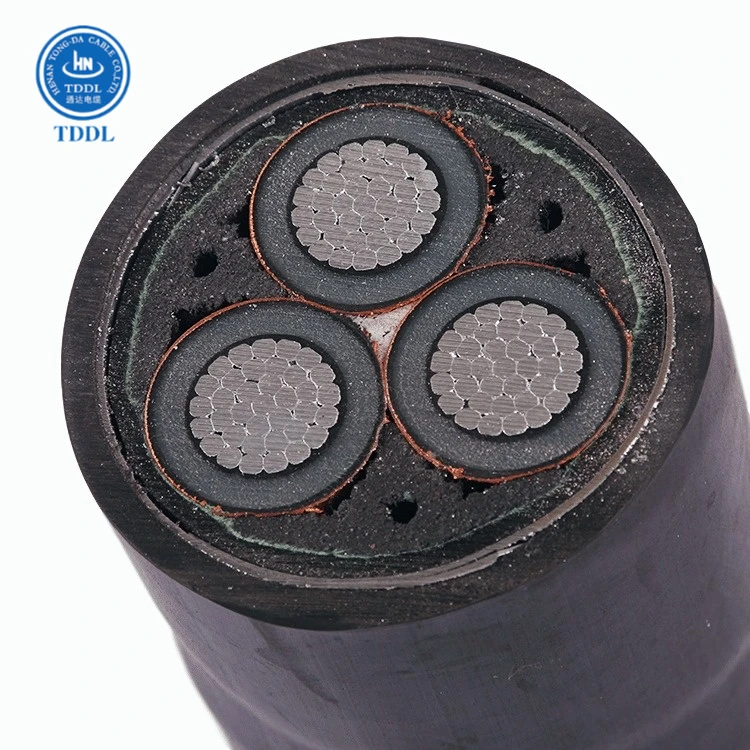 3 Core Aluminum Conductor Medium Voltage XLPE Insulated NA2XSEY Power Cable