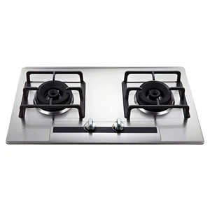 304 stainless steel cooking appliance gas hob with 2 burner