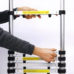3.8M 13 Rung Finger Protector Spacer Aluminum Telescopic Extension Ladder EN131 Extendable Telescoping Ladder