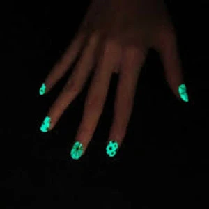 3D self-adhesive luminous long lasting nail art stickers nail decals for Halloween Christmas holidays