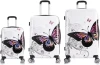 3PCS Printed Luggage Set ABS PC Luggage Hard Shell Printed Suitcase  Carry On Luggage