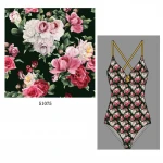 4 stretch way 82%Polyester / 18%Spandex matt finished stretch print fabric stocks  print NO MOQ  ideas swimwear, bikini, leotard