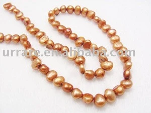 6-7mm Red Brown Freshwater Pearls Beads for Jewelry DIY Making