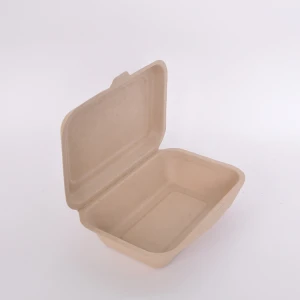 600 ml Wheat Straw Lunch Boxes Pulp Tableware