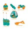 7 in 1 kids outdoor camping exploration kit:includes tent, telescope, interphone,water bottle, shovel,multi-functional whistle