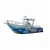 Import 7.5m aluminum plate boat with cabin for family cruiser from China