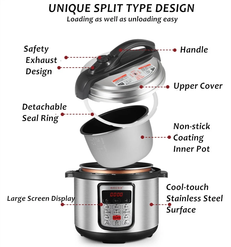 6L Pressure Rice Cooker Inner Pot Pressure Cooker Liner Stainless