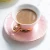 Import 8 Ounces Porcelain Coffee Cup Tea Cup and Saucer Set with Decorative Line Vintage Style from China