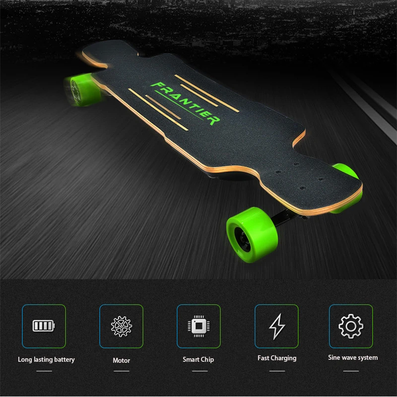 8 ply Imported Canadian Maple Custom Electric Skateboards Four Wheel Wireless Remote Control Skate Board