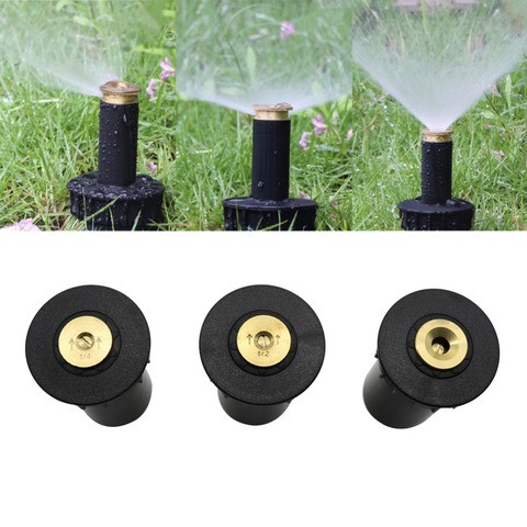 90-360 Degree Pop up Sprinklers Plastic Lawn Watering Sprinkler Head Adjustable Garden Spray Nozzle 1/2"