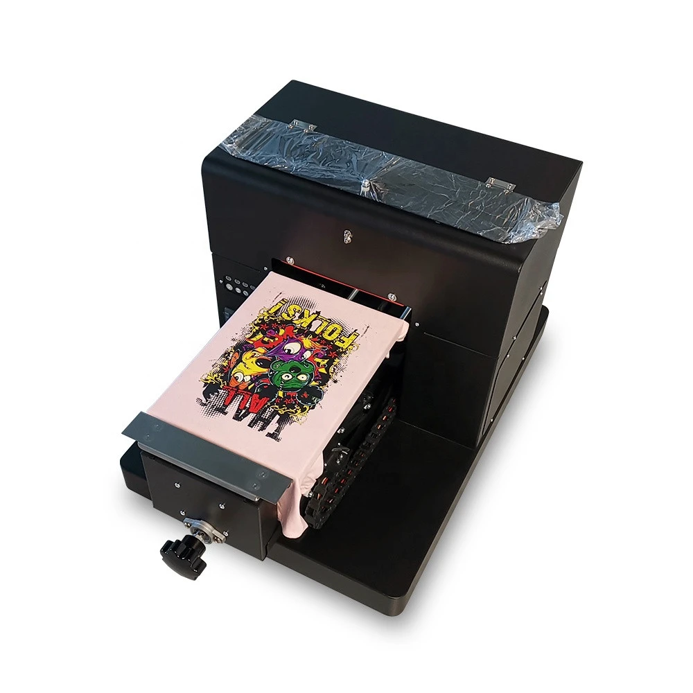 A4 flatbed t-shirt ecosolvent machine for epson R330 printer printing T-shirt machine