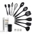 Import AA151 11PCS Silicone Kitchenware Non-stick Cookware Cooking Tool Spatula Ladle Egg Beater Shovel Spoon Soup Kitchen Utensils Set from China