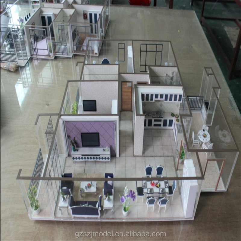 Acrylic,ABS Architecture Materials, Interior Layout House Model /Scale Model