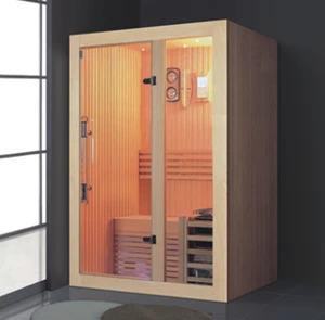 AD-971 1200x900mm Small Size Wooden Health Portable 2 Person Mini Sauna Room Cabin