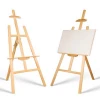 Adjustable wooden folding mini wooden double-sided easel for artist