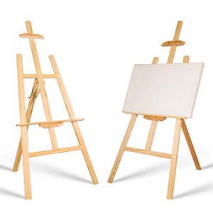 Adjustable wooden folding mini wooden double-sided easel for artist