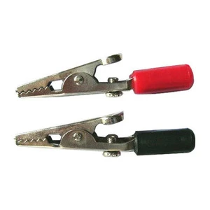 Alligator Clips 2" Inch Red Black Easy Test Wire Connector Banana Clamp