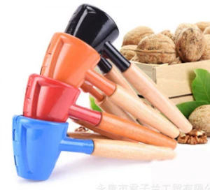 Aluminum Alloy Pecan Nut Cracker Alloy Manual Nut Cracker With Wooden Handle walnut nut opener seafood crab lobster