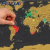Amazing Christmas Gift world Travel Map Oceans With Special Flags