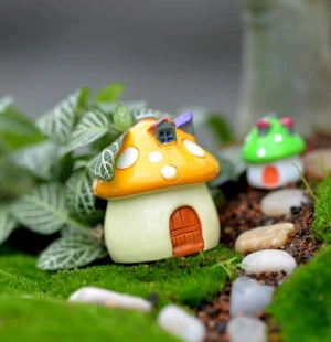 Amazon hot sales home decoration mini landscape accessories for zen fairy garden resin crafts fairy doll house resin crafts